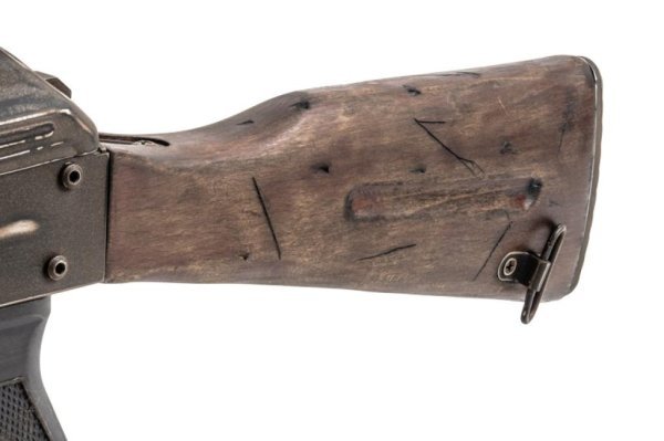 APS AEG ASK201 AK-47 BATTLE WORN VERSION FULL METAL BLOWBACK AIRSOFT RIFLE WOOD