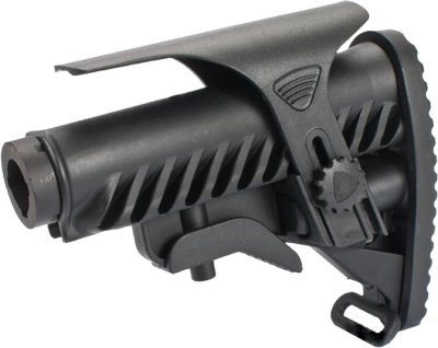 APS STOCK SHARK RETRACTABLE WITH CHEEK SUPPORT FOR M4 / M16 SERIES BLACK Arsenal Sports