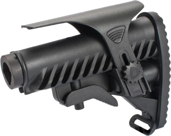 APS STOCK SHARK RETRACTABLE WITH CHEEK SUPPORT FOR M4 / M16 SERIES BLACK