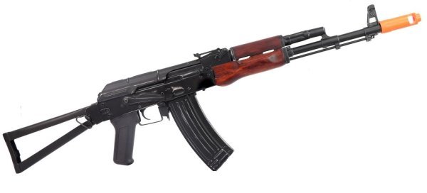 APS AEG ASK204 AK-47 BATTLE WORN VERSION FULL METAL BLOWBACK AIRSOFT RIFLE WOOD
