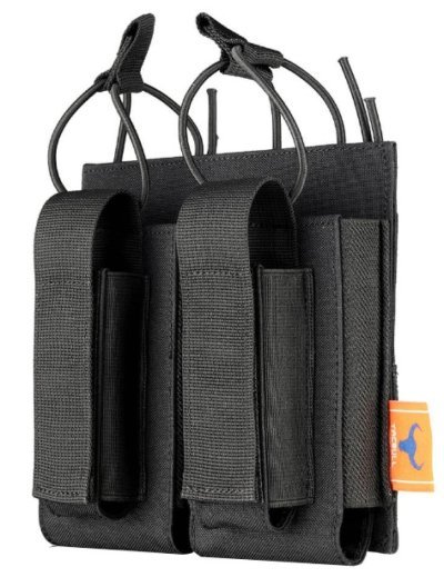 TACBULL OPEN TOP MOLLE NYLON DOUBLE MAG POUCH FOR RIFLE AND PISTOL MAGAZINES Arsenal Sports