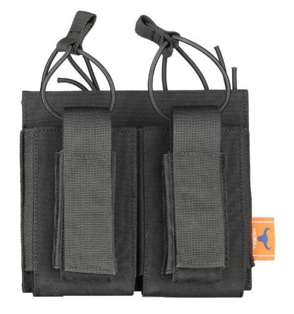 TACBULL OPEN TOP MOLLE NYLON DOUBLE MAG POUCH FOR RIFLE AND PISTOL MAGAZINES