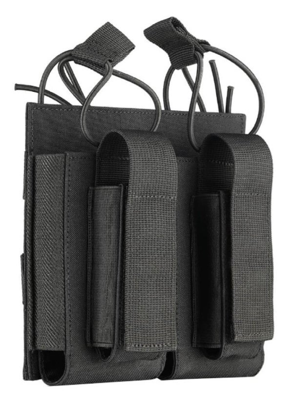 TACBULL OPEN TOP MOLLE NYLON DOUBLE MAG POUCH FOR RIFLE AND PISTOL MAGAZINES