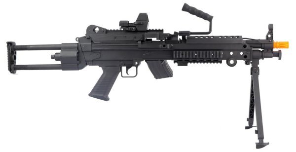 S&T ARMAMENT AEG M249 PARA SAW AIRSOFT RIFLE BLACK