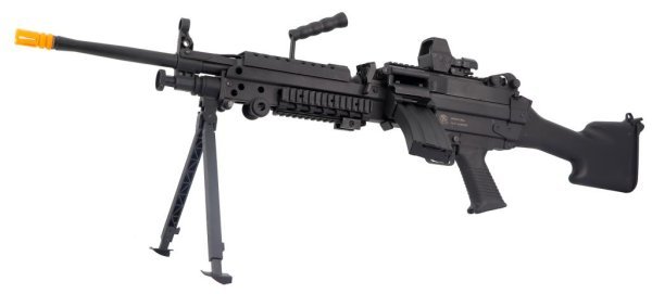 S&T ARMAMENT AEG M249 E2 SPORTLINE SAW AIRSOFT RIFLE BLACK