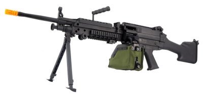 S&T ARMAMENT AEG M249 E2 SAW AIRSOFT RIFLE BLACK Arsenal Sports