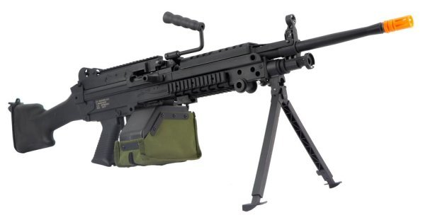 S&T ARMAMENT AEG M249 E2 SAW AIRSOFT RIFLE BLACK