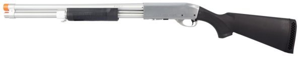 S&T ARMAMENT SPRING BOLT ACTION M870 LONG AIRSOFT RIFLE SILVER