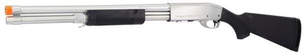 S&T ARMAMENT SPRING BOLT ACTION M870 LONG AIRSOFT RIFLE BLACK / SILVER