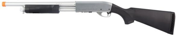 S&T ARMAMENT SPRING BOLT ACTION M870 MIDDLE AIRSOFT RIFLE SILVER