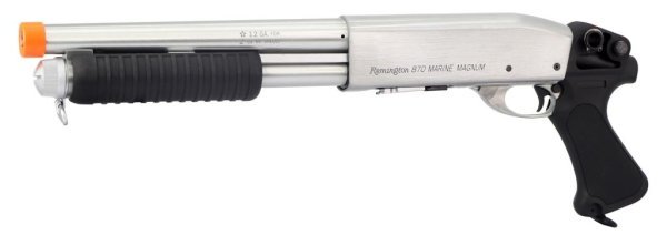 S&T ARMAMENT SPRING BOLT ACTION M870 SHORT AIRSOFT RIFLE SILVER
