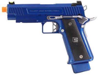 ARMORER WORKS / EMG ARMS / SALIENT ARMS GBB DS 4.3 ALUMINIUM BLOWBACK AIRSOFT PISTOL BLUE Arsenal Sports