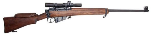 ARES SNIPER SPRING L42A1 WITH SCOPE AND MOUNT AIRSOFT RIFLE WOOD