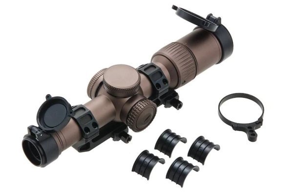ARES SCOPE 1-6 x 24 WITH MOUNT ILLUMINATED FOR AR-308 BRONZE
