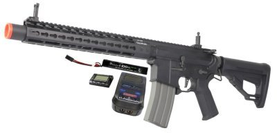 ARES / OCTARMS AEG M4 KM12 DMR 466 FPS AIRSOFT RIFLE BLACK COMBO Arsenal Sports