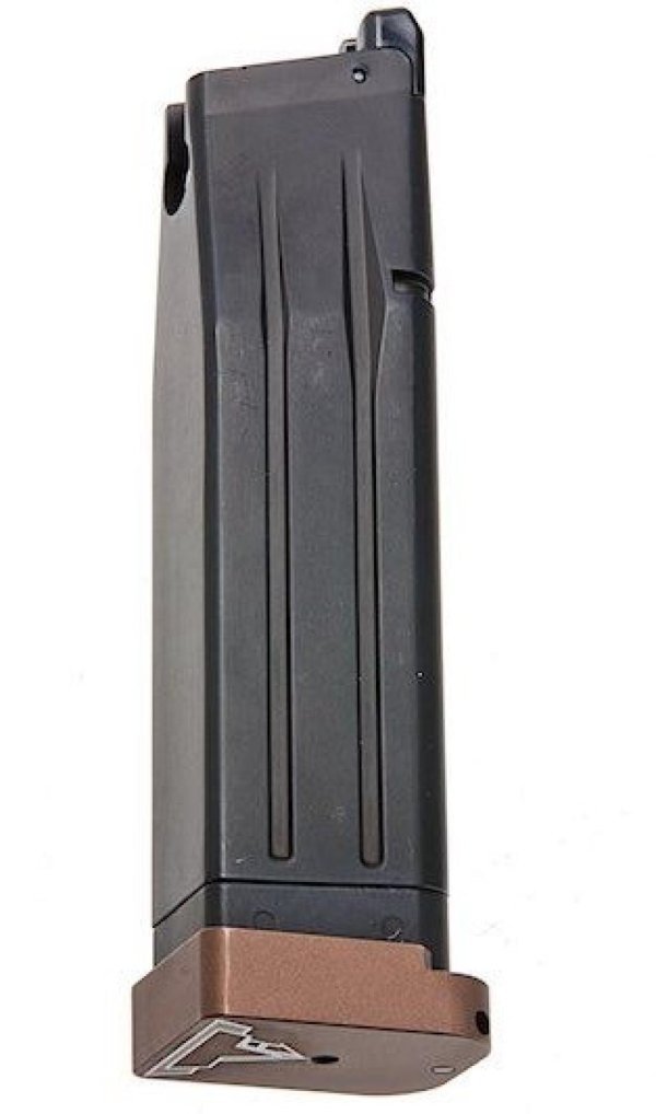 TARAN TACTICAL EMG ARMORER WORKS MAGAZINE 30R GBB WITH PLATE COYOTE FOR PIT SAND BLACK 