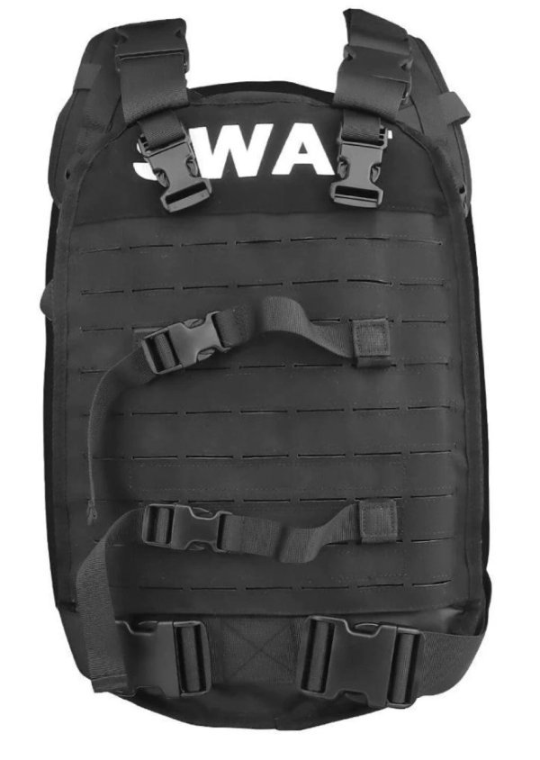 WOSPORT BACKPACK AND TACTICAL VEST DUAL PURPOSE BLACK