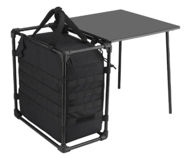 WOSPORT PORTABLE TABLE 2.0 TACTICAL BLACK