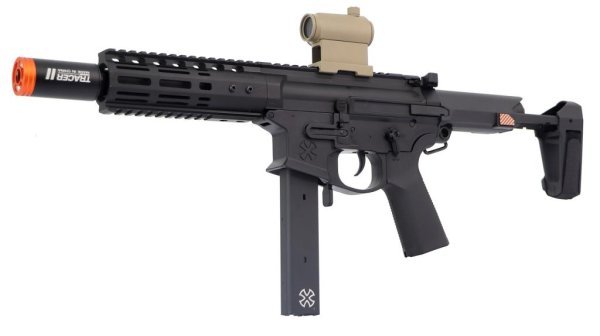 NOVESKE EMG APS AEG SPACE INVADER CARBINE TRAINING WITH SILVER EDGE AIRSOFT RIFLE BLACK COMBO