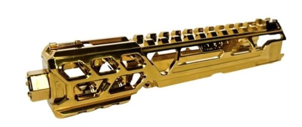 CTM-TAC FUKU-2 CNC UPPER RECEIVER  KIT CUTOUT SHORT FOR AAP01 ELECTROPLATED GOLD