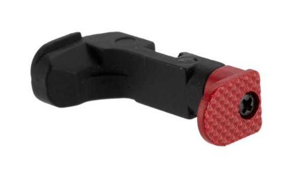 APS MAGAZINE RELEASE CATCH COMPETITION STYLE FOR XTP ACP CAP AIRSOFT PISTOLS BLACK / RED