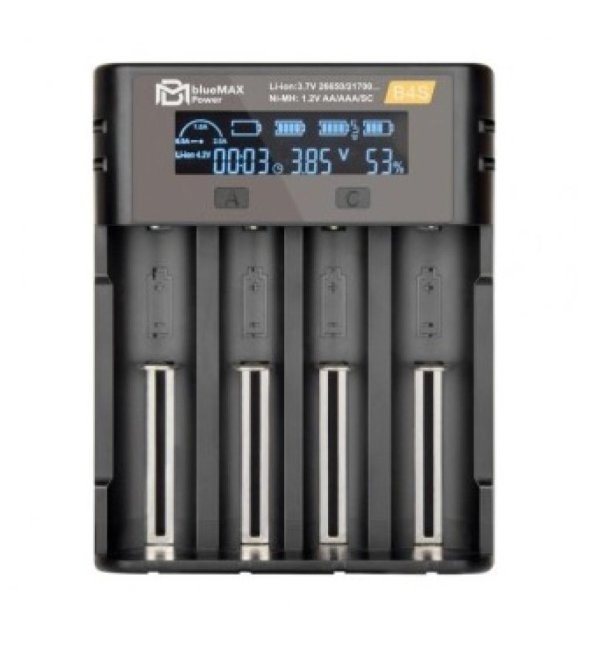 GAMA POWER BATTERY INTELLIGENT CHARGER 4 SLOTS FOR IMR / Li-ion / Ni-MH / Ni-Cd WITH LCD