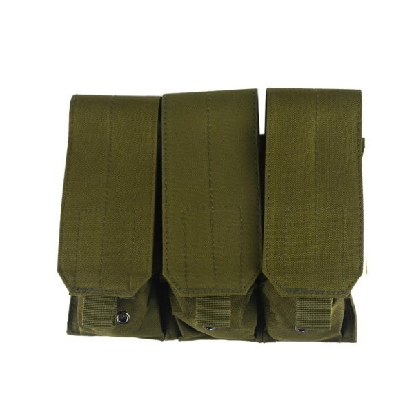 WADSN MAGAZINE VELCRO CLOSED POUCH TRIPLE MOLLE OD GREEN