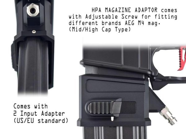ARMY ARMAMNET T8 P30 HPA MAGAZINE ADAPTER FOR TM M4 STYLE GBBR BLACK