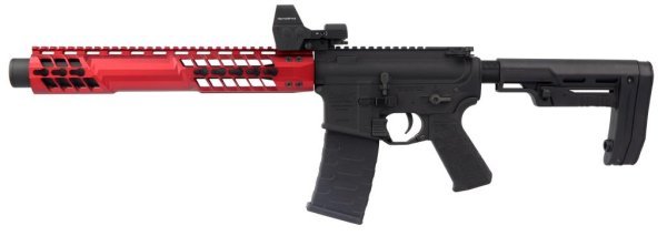 VFC AEG VIRGO AVALON WITH STOCK RS2 M4 AIRSOFT RIFLE BLACK / RED COMBO