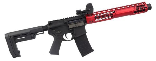 VFC AEG VIRGO AVALON WITH STOCK RS2 M4 AIRSOFT RIFLE BLACK / RED COMBO