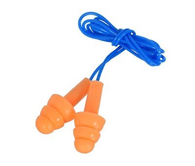 EARMOR EAR PLUGS MAXDEFENSE SILICONE NRR28 WITH CABLE ORANGE Arsenal Sports