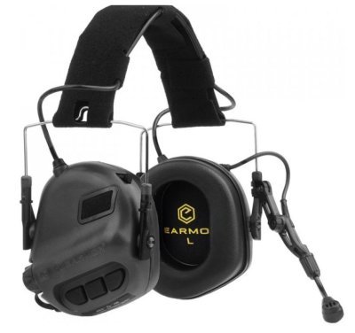 EARMOR ELECTRONIC COMUNICATION HEARING PROTECTOR HEADSET NRR22 NEXUS TP-120 TACTICAL BLACK Arsenal Sports