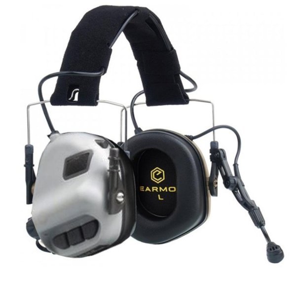 EARMOR ELECTRONIC COMUNICATION HEARING PROTECTOR HEADSET NRR22 NEXUS TP-120 CADET GREY