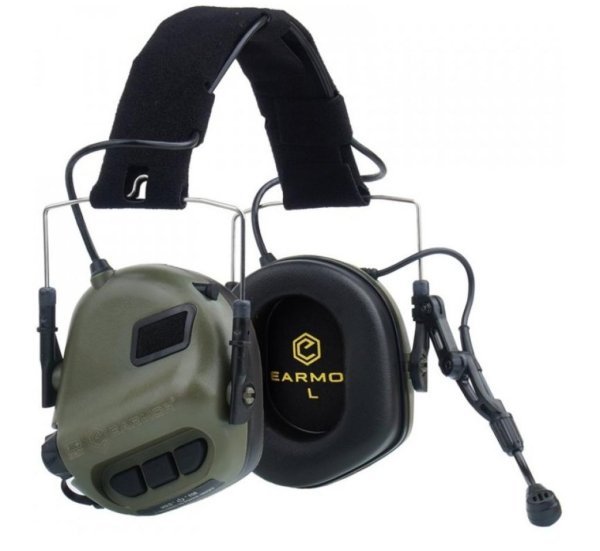 EARMOR ELECTRONIC COMUNICATION HEARING PROTECTOR HEADSET NRR22 NEXUS TP-120 FOLIAGE GREEN