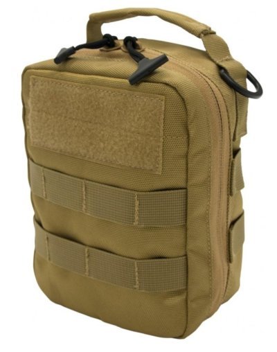 EARMOR MULTIFUNCTION TACTICAL MOLLE POUCH FOR EARMUFF WITH HANDLE FOR CARRY TAN Arsenal Sports