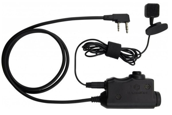 EARMOR M52 TACTICALK PTT WITH FINGER BUTTON SUITABLE FOR ALL NATO HEADSETS KENWOOD PLUG