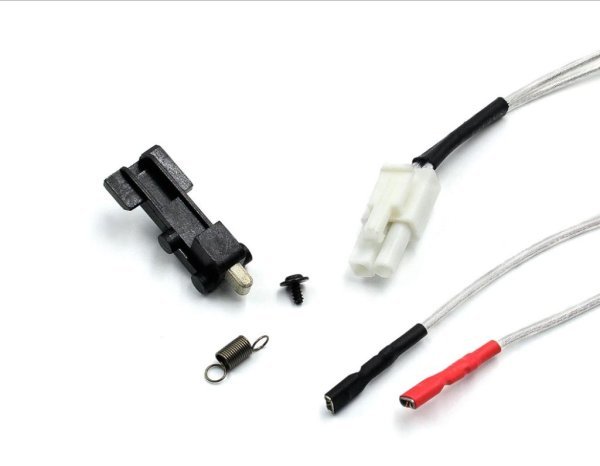 MODIFY LOW RESISTENCE WIRE SET FOR AK-47S SERIES BACK WITH SILVER PLATED CORD TAMIYA PLUG