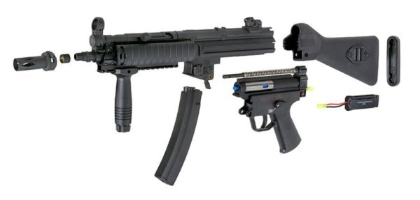 CYMA AIRSOFT ELECTRIC SUBMACHINE GUN MP5 A4 RIS  