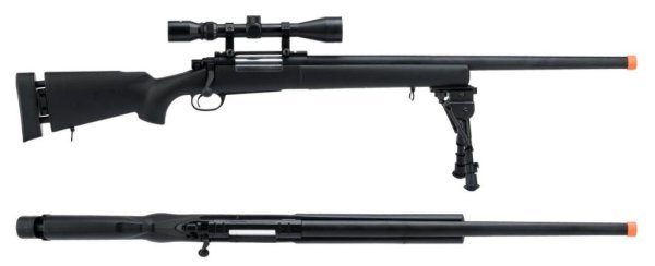 CYMA SPRING SNIPER M24 STANDARD MILITARY US ARMY SCOUT AIRSOFT RIFLE BLACK