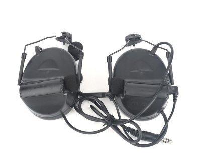 WADSN HEADSET COMTAC II WITH NEW HELMET ADAPTER BLACK Arsenal Sports