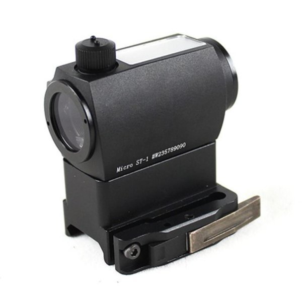 ARMADILLO SIGHT RED DOT SOLAR AIMPOINT WITH RISER QD MOUNT BLACK