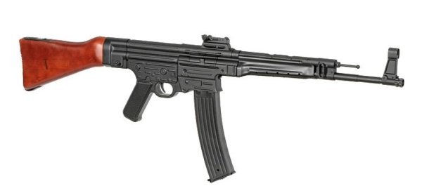 AGM AEG MP44 AIRSOFT RIFLE WITH REAL WOOD BLACK