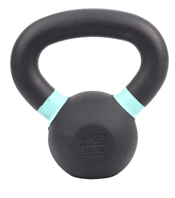 MDBUDDY CAST IRON KETTLEBELL WITH COLORED RINGS 4KG