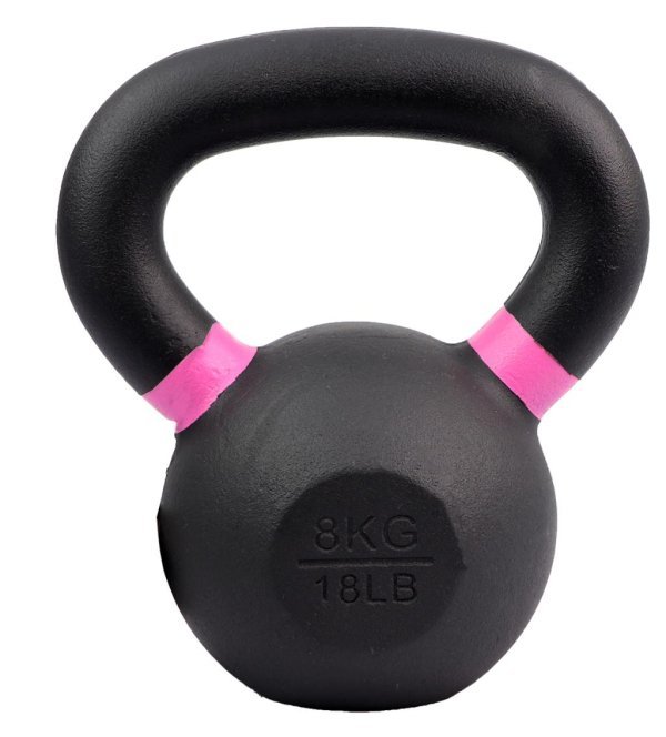 MDBUDDY CAST IRON KETTLEBELL WITH COLORED RINGS 8KG