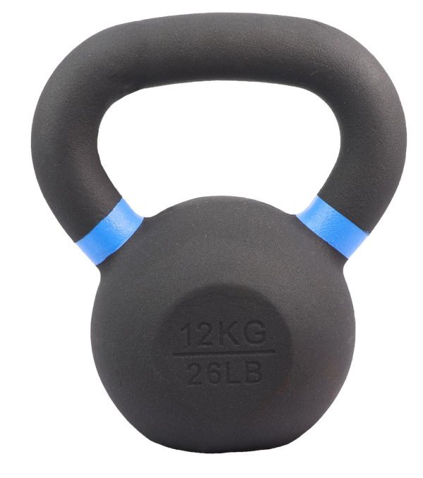 MDBUDDY CAST IRON KETTLEBELL WITH COLORED RINGS 12KG