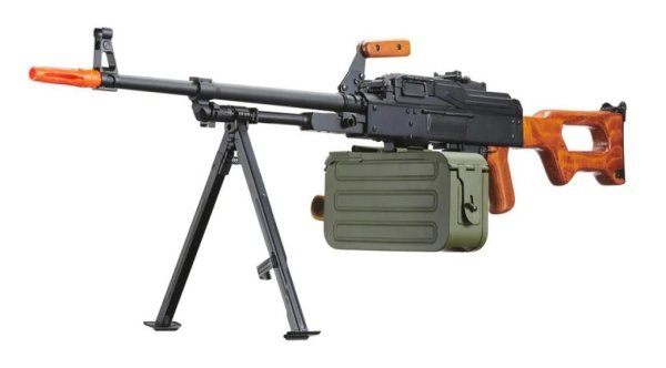 A&K AEG PKM SQUAD AUTOMATIC WEAPON AIRSOFT MACHINE GUN WOOD