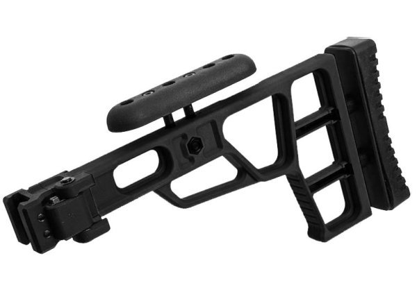 MAPLE LEAF TACTICAL FOLDING STOCK FOR VSR-10 / AR-15 / M4 AIRSOFT RIFLES BLACK