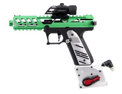 ACTION ARMY CTM POSEIDON GBB AAP01 ASSASSIN GREEN HPA READY BLOWBACK PISTOL GREEN / SILVER Arsenal Sports