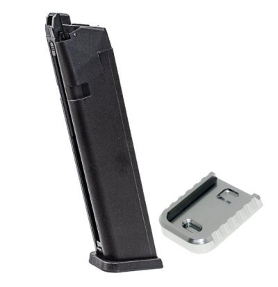MAXTACT MAGAZINE 32R WITH MITA BASE MAG SILVER FOR GBB G SERIES / AAP-01 / TP22 SERIES Arsenal Sports
