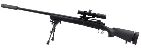 MODIFY SNIPER SPRING BOLT ACTION MOD24 136MPS AIRSOFT RIFLE BLACK COMBO